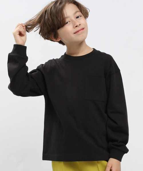GLOBAL WORK Smile Seed Store（グローバルワーク スマイルシードストア）の「コットンＴシャツ長袖/キッズ（Tシャツ/カットソー・キッズ・モカ/ブラック/オフホワイト・120cm/130cm/140cm/110cm/100cm/150cm）」の17枚目の写真