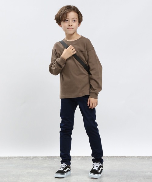 GLOBAL WORK Smile Seed Store（グローバルワーク スマイルシードストア）の「コットンＴシャツ長袖/キッズ（Tシャツ/カットソー・キッズ・モカ/ブラック/オフホワイト・120cm/130cm/140cm/110cm/100cm/150cm）」の20枚目の写真