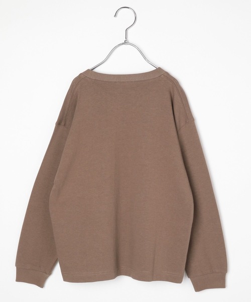 GLOBAL WORK Smile Seed Store（グローバルワーク スマイルシードストア）の「コットンＴシャツ長袖/キッズ（Tシャツ/カットソー・キッズ・モカ/ブラック/オフホワイト・120cm/130cm/140cm/110cm/100cm/150cm）」の5枚目の写真