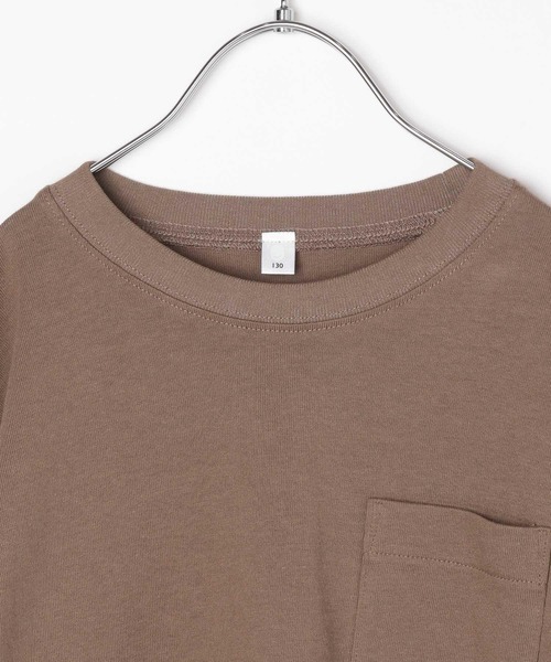 GLOBAL WORK Smile Seed Store（グローバルワーク スマイルシードストア）の「コットンＴシャツ長袖/キッズ（Tシャツ/カットソー・キッズ・モカ/ブラック/オフホワイト・120cm/130cm/140cm/110cm/100cm/150cm）」の6枚目の写真