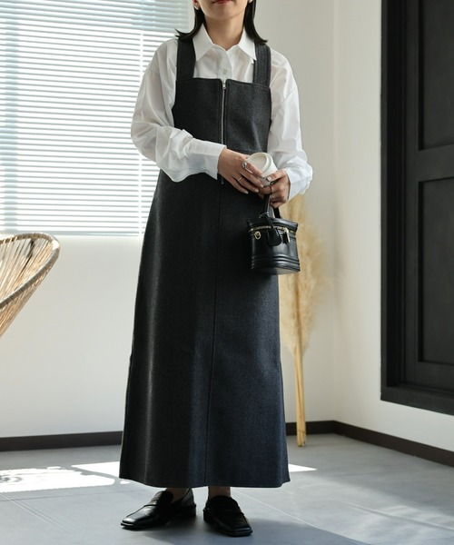 セール】メルトンWフェイスジャンスカ（ジャンパースカート）｜ap