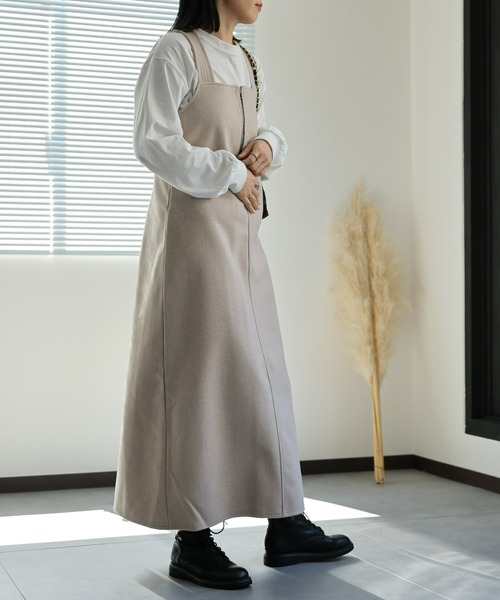 セール】メルトンWフェイスジャンスカ（ジャンパースカート）｜ap