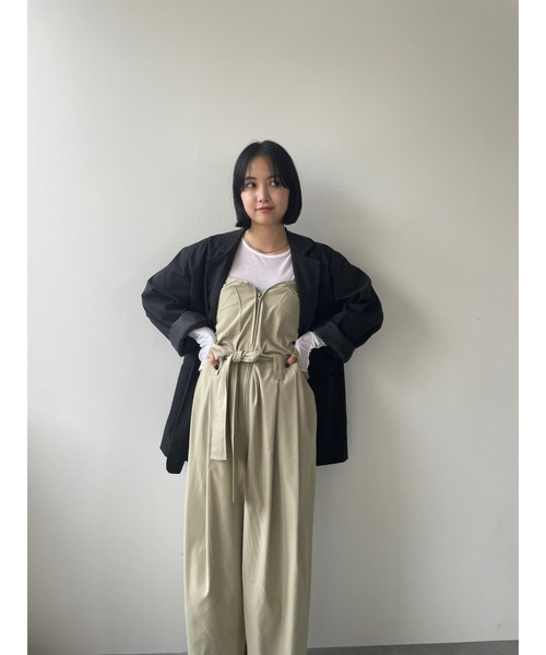 HANNE（アン）の「オーバーサイズテーラードジャケット（テーラードジャケット・レディース・ベージュ/ブラック・FREE）」の18枚目の写真