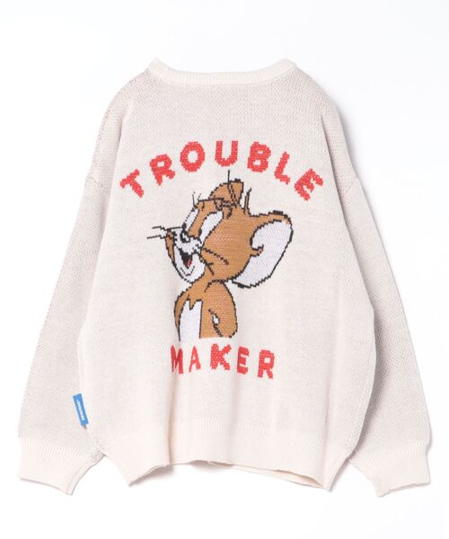 Right-on（ライトオン）の「ＴＯＭ ＡＮＤ ＪＥＲＲＹジャガードニット（ニット/セーター・レディース・オフホワイト/ブラック・L/M）」の4枚目の写真