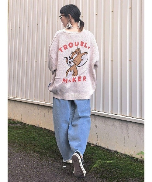 Right-on（ライトオン）の「ＴＯＭ ＡＮＤ ＪＥＲＲＹジャガードニット（ニット/セーター・レディース・オフホワイト/ブラック・L/M）」の22枚目の写真