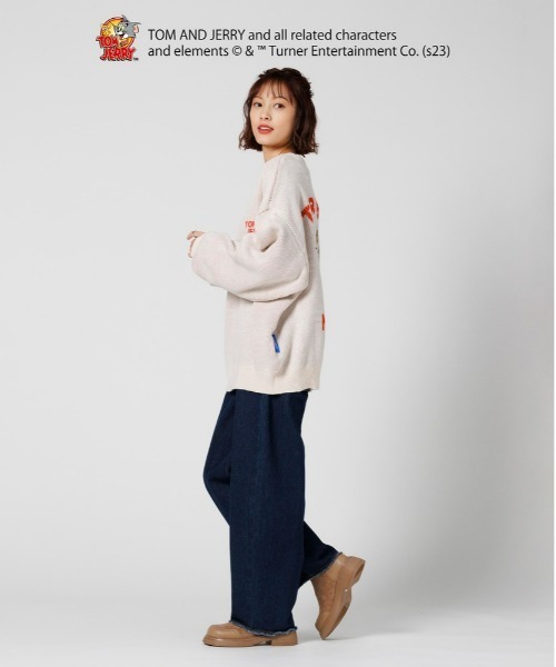 Right-on（ライトオン）の「ＴＯＭ ＡＮＤ ＪＥＲＲＹジャガードニット（ニット/セーター・レディース・オフホワイト/ブラック・L/M）」の5枚目の写真