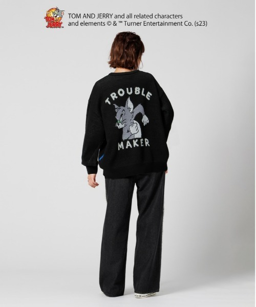 Right-on（ライトオン）の「ＴＯＭ ＡＮＤ ＪＥＲＲＹジャガードニット（ニット/セーター・レディース・オフホワイト/ブラック・L/M）」の8枚目の写真