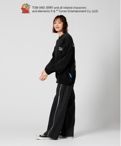 Right-on（ライトオン）の「ＴＯＭ ＡＮＤ ＪＥＲＲＹジャガードニット（ニット/セーター・レディース・オフホワイト/ブラック・L/M）」の10枚目の写真