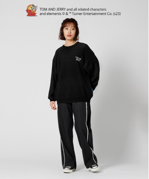 Right-on（ライトオン）の「ＴＯＭ ＡＮＤ ＪＥＲＲＹジャガードニット（ニット/セーター・レディース・オフホワイト/ブラック・L/M）」の9枚目の写真