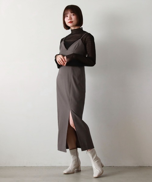 セール】ビスチェタイトスリットキャミワンピース（ワンピース