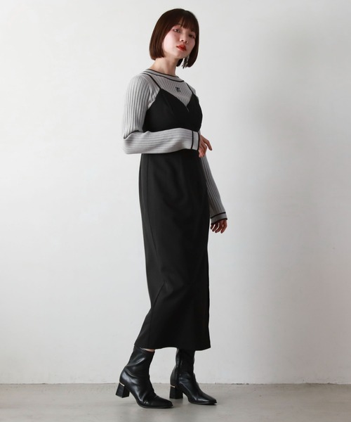 セール】ビスチェタイトスリットキャミワンピース（ワンピース