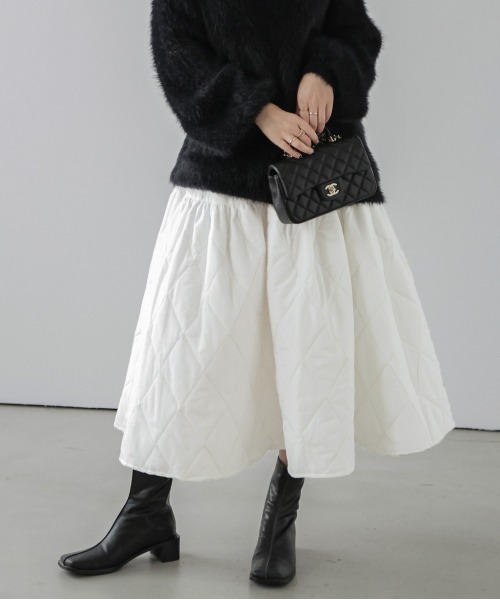 SUGAR BISKET（シュガービスケット）の「キルティングスカート（スカート・レディース・ブラック/グレー/ホワイト・フリー）」の8枚目の写真