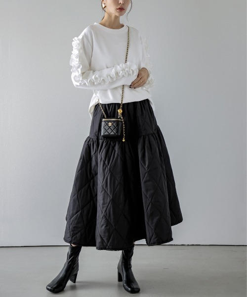 SUGAR BISKET（シュガービスケット）の「キルティングスカート（スカート・レディース・ブラック/グレー/ホワイト・フリー）」の22枚目の写真
