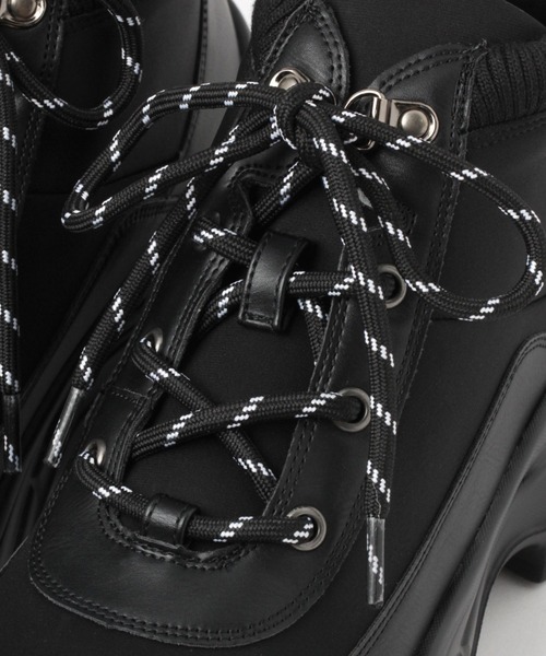 niko and...(ニコアンド)の「オリジナルマウンテンショートブーツ(ブーツ・レディース・ブラック/アイボリー・LARGE/MEDIUM)」の8枚目の写真