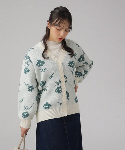 Cutie Blonde（キューティーブロンド）の「◇花柄ジャカードニット