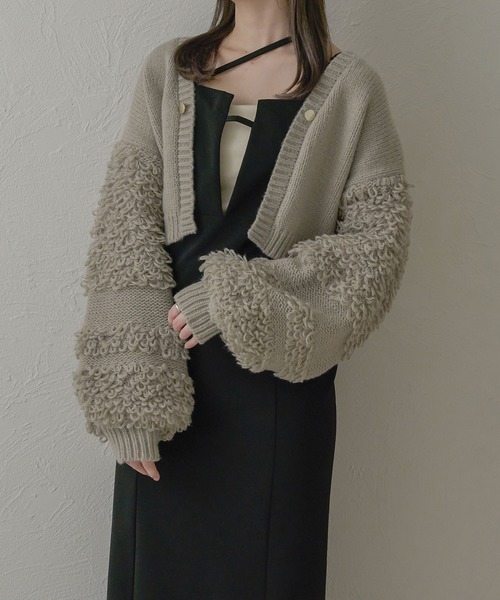 Ambre Neige（アンブルネージュ）の「belt design loop cardigan / ベルトデザインループカーディガン（カーディガン/ボレロ・レディース・アイボリー/グレー/ベビーピンク・FREE）」の11枚目の写真