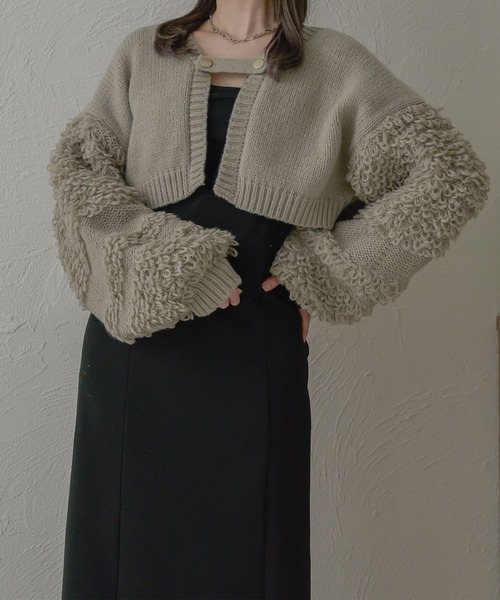 Ambre Neige（アンブルネージュ）の「belt design loop cardigan / ベルトデザインループカーディガン（カーディガン/ボレロ・レディース・アイボリー/グレー/ベビーピンク・FREE）」の12枚目の写真