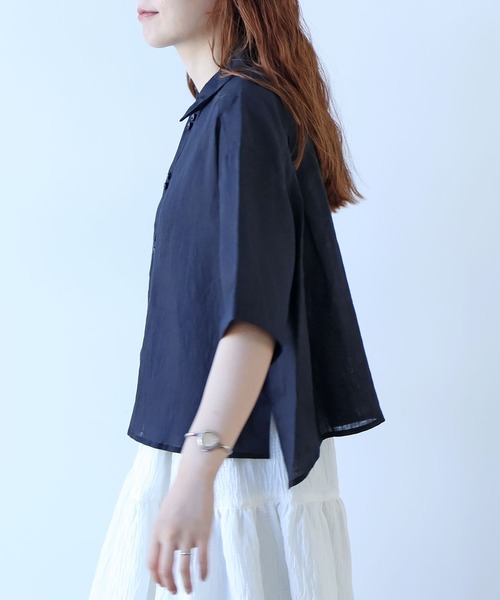 △60sフレンチリネン boy shirt（シャツ/ブラウス）｜bulle de savon