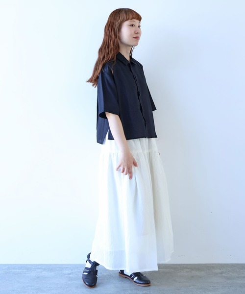 bulle de savon（ビュルデサボン）の「△60sフレンチリネン boy shirt（シャツ/ブラウス・レディース・グリーン/ホワイト/ブラック/イエロー/ブルー/その他/その他1/レッド・FREE）」の21枚目の写真