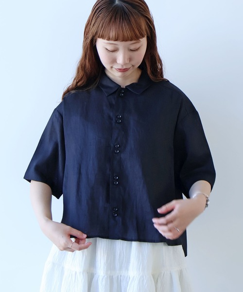 △60sフレンチリネン boy shirt（シャツ/ブラウス）｜bulle de savon