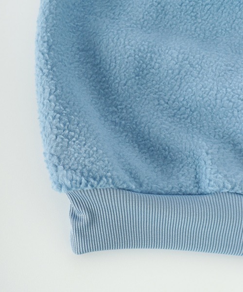 Miniministore（ミニミニストア）の「ボアトレーナー フロントジップ 韓国風 フリース（スウェット・レディース・アイボリー/ブルー/ブラック/モカ・フリー）」の15枚目の写真