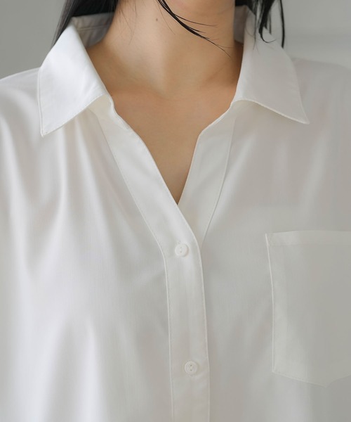 Newlyme(ニューリーミー)の「イージーケアスキッパーブラウス(シャツ/ブラウス・レディース・ホワイト/ブルー/ブラック・LARGE/XX-LARGE/MEDIUM/X-LARGE)」の22枚目の写真