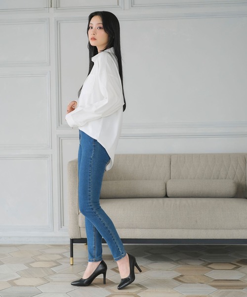 Newlyme(ニューリーミー)の「イージーケアスキッパーブラウス(シャツ/ブラウス・レディース・ホワイト/ブルー/ブラック・LARGE/XX-LARGE/MEDIUM/X-LARGE)」の9枚目の写真