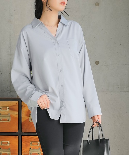 Newlyme(ニューリーミー)の「イージーケアスキッパーブラウス(シャツ/ブラウス・レディース・ホワイト/ブルー/ブラック・LARGE/XX-LARGE/MEDIUM/X-LARGE)」の17枚目の写真