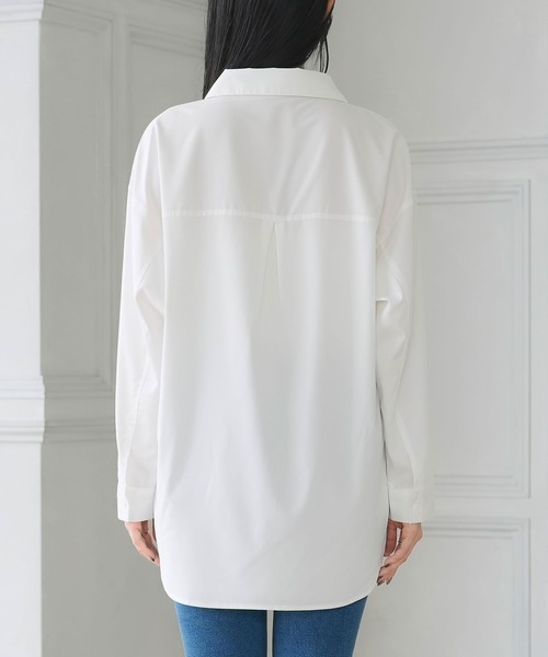 Newlyme(ニューリーミー)の「イージーケアスキッパーブラウス(シャツ/ブラウス・レディース・ホワイト/ブルー/ブラック・LARGE/XX-LARGE/MEDIUM/X-LARGE)」の21枚目の写真