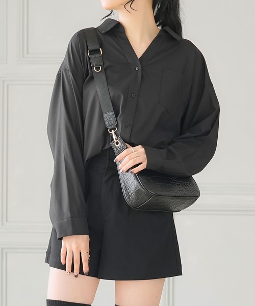 Newlyme(ニューリーミー)の「イージーケアスキッパーブラウス(シャツ/ブラウス・レディース・ホワイト/ブルー/ブラック・LARGE/XX-LARGE/MEDIUM/X-LARGE)」の15枚目の写真