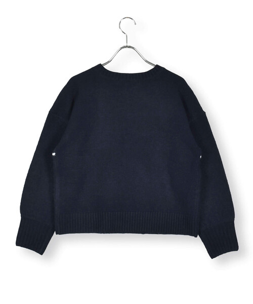 ZIDDY（ジディ）の「【 ニコ☆プチ 掲載 】ロゴジャガードニット(130~160cm)（ニット/セーター・キッズ・ネイビー/オフホワイト・FREE/130cm/140cm/150cm）」の14枚目の写真