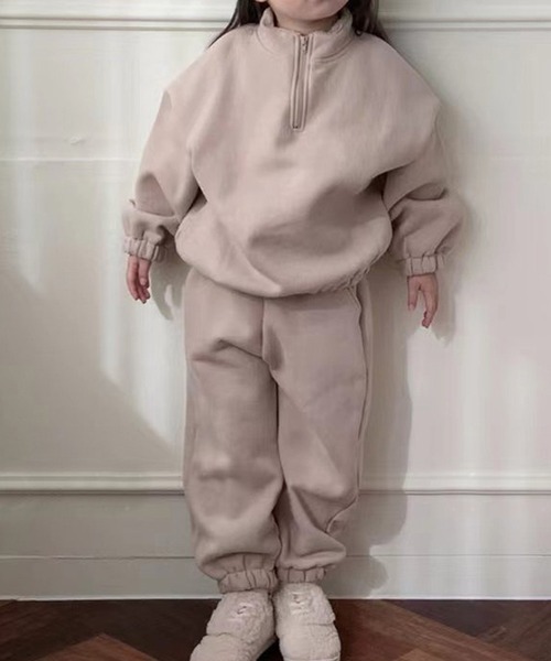 aimoha（アイモハ）の「【aimoha-KIDS-】子供服　カジュアル裏起毛スウェット上下セット (AW)（セットアップ・キッズ・ベージュ/グレー・110/120/130/140/100/90/80）」の8枚目の写真