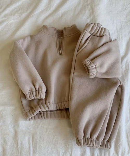aimoha（アイモハ）の「【aimoha-KIDS-】子供服　カジュアル裏起毛スウェット上下セット (AW)（セットアップ・キッズ・ベージュ/グレー・110/120/130/140/100/90/80）」の10枚目の写真