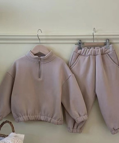 aimoha（アイモハ）の「【aimoha-KIDS-】子供服　カジュアル裏起毛スウェット上下セット (AW)（セットアップ・キッズ・ベージュ/グレー・110/120/130/140/100/90/80）」の11枚目の写真