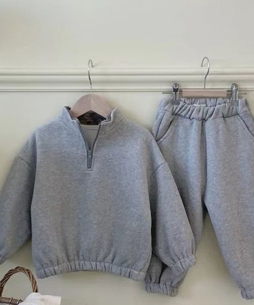 aimoha（アイモハ）の「【aimoha-KIDS-】子供服　カジュアル裏起毛スウェット上下セット (AW)（セットアップ・キッズ・ベージュ/グレー・110/120/130/140/100/90/80）」の9枚目の写真