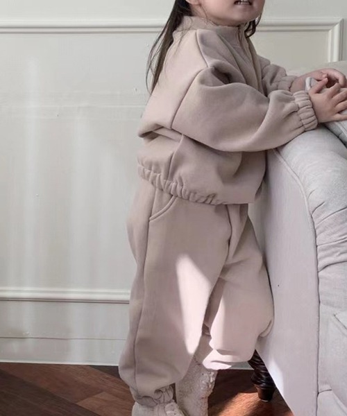 aimoha（アイモハ）の「【aimoha-KIDS-】子供服　カジュアル裏起毛スウェット上下セット (AW)（セットアップ・キッズ・ベージュ/グレー・110/120/130/140/100/90/80）」の7枚目の写真