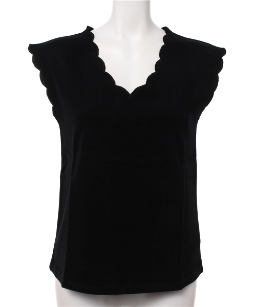 Kastane（カスタネ）の「【Kastane】スカラップタンク（タンクトップ・レディース・オフホワイト/カーキ/ブラック・FREE）」の2枚目の写真