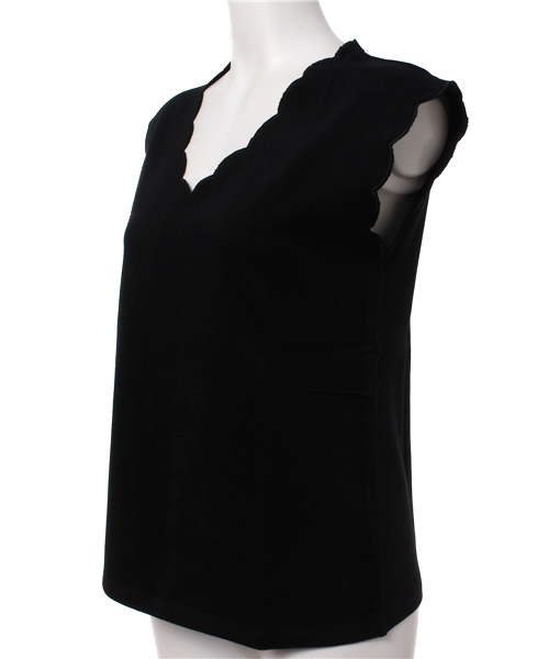 Kastane（カスタネ）の「【Kastane】スカラップタンク（タンクトップ・レディース・オフホワイト/カーキ/ブラック・FREE）」の7枚目の写真