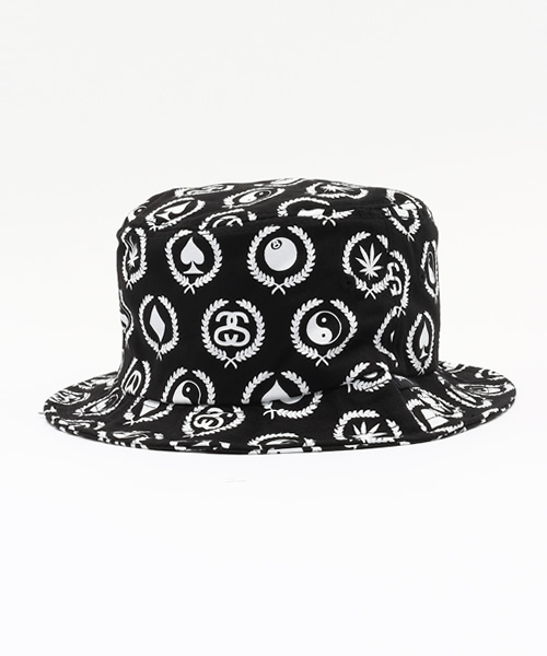 STUSSY（ステューシー）の「Mini Icons Bucket Hat（ハット・メンズ・ブラック/ホワイト・SMALL/LARGE）」の2枚目の写真