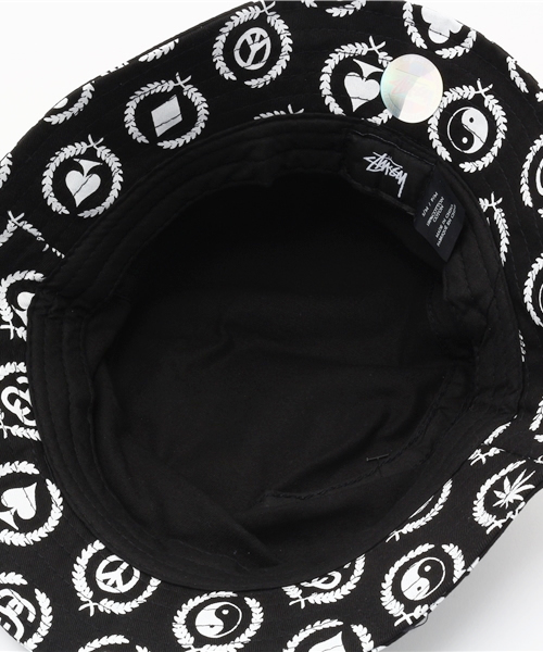 STUSSY（ステューシー）の「Mini Icons Bucket Hat（ハット・メンズ・ブラック/ホワイト・SMALL/LARGE）」の6枚目の写真