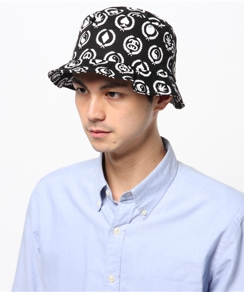 STUSSY（ステューシー）の「Mini Icons Bucket Hat（ハット・メンズ・ブラック/ホワイト・SMALL/LARGE）」の9枚目の写真