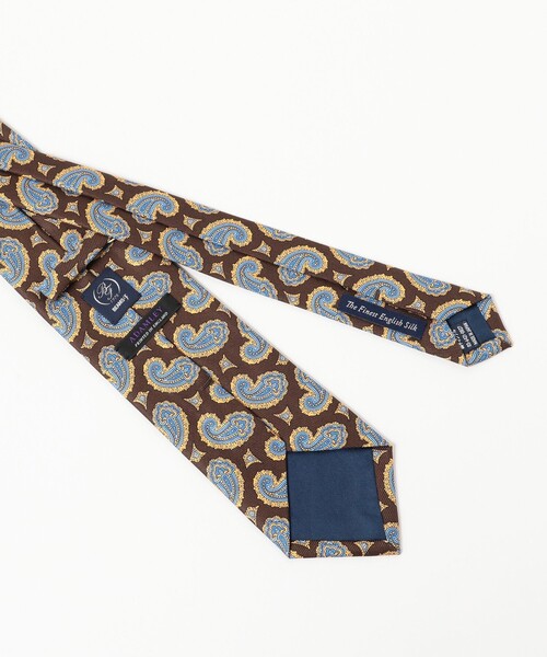 BEAMS F / ADAMLEY ペイズリー柄 プリント ネクタイ