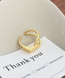 LYEON | アシンメトリーフックメタルリング(リング)