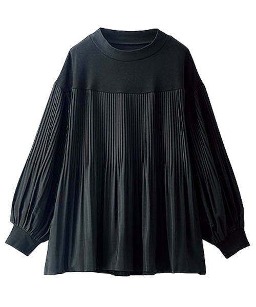 BELLUNA PLUS(ベルーナ)の「カットソー×プリーツ切替プルオーバー(Tシャツ/カットソー・レディース・ブラック/ピンク系/モスグリーン/アイボリー/ボルドー・MEDIUM/LARGE/X-LARGE)」の8枚目の写真