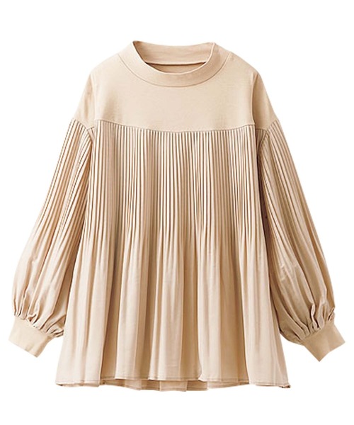 BELLUNA PLUS(ベルーナ)の「カットソー×プリーツ切替プルオーバー(Tシャツ/カットソー・レディース・ブラック/ピンク系/モスグリーン/アイボリー/ボルドー・MEDIUM/LARGE/X-LARGE)」の10枚目の写真