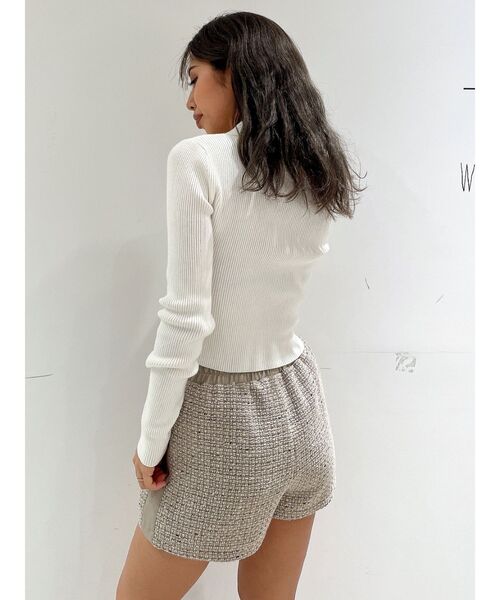 GYDA（ジェイダ）の「サイドラインツイードショートパンツ（その他パンツ・レディース・オフホワイト/ベージュ/ブラック・FREE）」の15枚目の写真