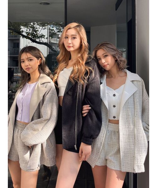 GYDA（ジェイダ）の「サイドラインツイードショートパンツ（その他パンツ・レディース・オフホワイト/ベージュ/ブラック・FREE）」の8枚目の写真