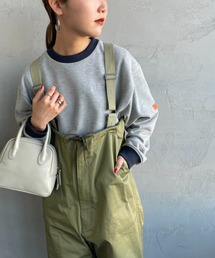 【men's FUDGE4月号掲載】[UNIVERSAL OVERALL/ユニバーサルオーバーオール] ドローコード付き クルーネックスウェット
