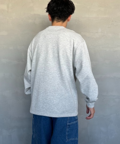 UNIVERSAL OVERALL（ユニバーサルオーバーオール）の「【men's FUDGE4月号掲載】[UNIVERSAL OVERALL/ユニバーサルオーバーオール] ドローコード付き クルーネックスウェット（スウェット・レディース・グレー/オートミール/サックスブルー/チャコール・L/S/M）」の16枚目の写真