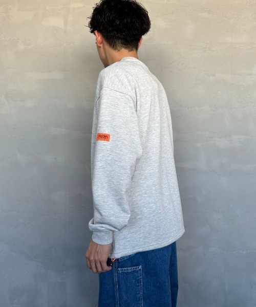 UNIVERSAL OVERALL（ユニバーサルオーバーオール）の「【men's FUDGE4月号掲載】[UNIVERSAL OVERALL/ユニバーサルオーバーオール] ドローコード付き クルーネックスウェット（スウェット・レディース・グレー/オートミール/サックスブルー/チャコール・L/S/M）」の15枚目の写真
